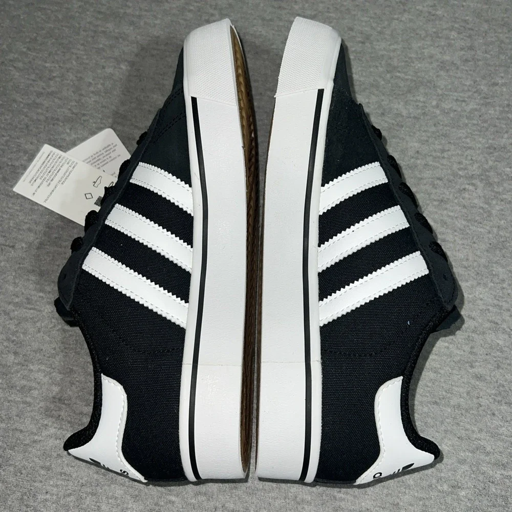 Adidas Campus‎ Vulc J Black White Retro Sneakers Womens 6.5 Kids 4.5 IH8038
